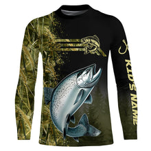 Load image into Gallery viewer, Salmon fishing camouflage Custom performance long sleeve Fishing Shirts, Salmon Fishing jerseys NQS9073