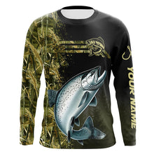 Load image into Gallery viewer, Salmon fishing camouflage Custom performance long sleeve Fishing Shirts, Salmon Fishing jerseys NQS9073