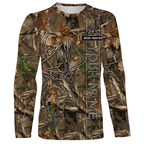 Deer Hunting tree camo Customize Name 3D All Over Printed Shirts Personalized Hunting gifts NQS2436