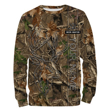 Load image into Gallery viewer, Deer Hunting tree camo Customize Name 3D All Over Printed Shirts Personalized Hunting gifts NQS2436