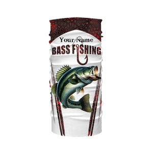 Bass fishing red camo Custom Name Funny Fishing Shirts UV Protection Gift For Fisherman NQS5111