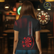 Load image into Gallery viewer, Personalized Black and Red Darts Shirt For Women Custom Dart Outfit Team Jerseys NQS10593