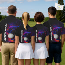 Load image into Gallery viewer, Colorful Panther Golf Polo Shirts For Women Custom ladies Golf attire, Personalized team golf gifts NQS11187