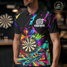 Load image into Gallery viewer, Personalized Colorful Darts Shirt For Men Custom Darts Team Jersey Polo &amp; 1/4 Zip Shirts NQS11374