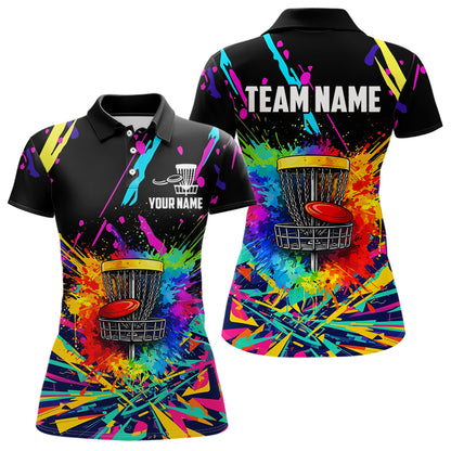 Personalized Colorful Disc Golf Polo, T-shirt, Hoodie Disc Golf Team Jerseys, Disc Golf Gifts NQS11375