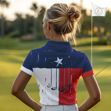 Load image into Gallery viewer, Texas Flag Golf Clubs Women Golf polo shirt Custom patriotic ladies golf top, personalized golf gifts NQS10381