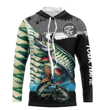 Load image into Gallery viewer, Musky fishing scales customize performance long sleeves Fishing shirts, Muskie fishing jerseys NQS5655