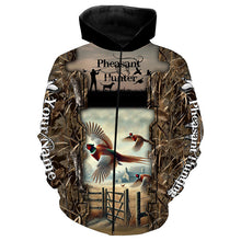 Load image into Gallery viewer, Pheasant Hunting Camo Customize Name 3D All Over Printed Shirts Personalized gift For Hunting Lovers NQS684