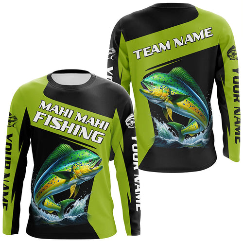 Mahi Mahi fishing Custom Long Sleeve Tournament Fishing Shirts, Performance Dorado Fishing Jerseys NQS8187