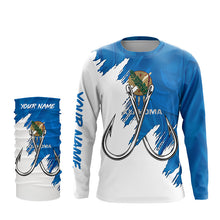 Load image into Gallery viewer, Oklahoma flag OK Fishing Fish Hook UV protection custom long sleeve Patriotic fishing apparel NQS8190