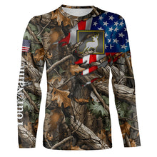 Load image into Gallery viewer, Deer hunting camo American flag patriotic custom name deer hunting all over printed shirts NQSD52