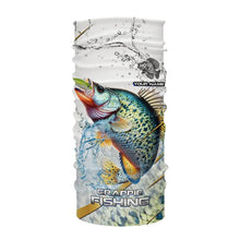 Load image into Gallery viewer, Crappie Green scales water Custom White Long Sleeve Fishing Shirts, Personalized Crappie Fishing Gifts NQS9646