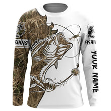 Load image into Gallery viewer, Largemouth Bass fishing tattoo camo fishing team bass shirts for men custom Performance shirt NQSD87