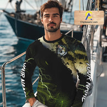 Load image into Gallery viewer, Personalized Largemouth Bass Fishing jerseys, Bass scales lightning thunder tournament fishing shirts NQS11226