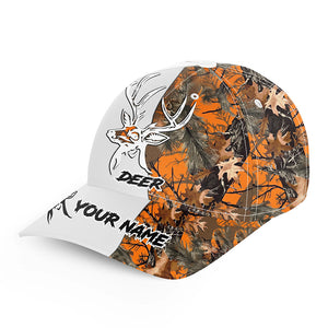 Deer hunting hat orange camo Custom Unisex hunting Baseball hat cap NQS2194