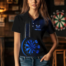 Load image into Gallery viewer, Personalized Black and Blue Darts Shirt For Women Custom Dart Outfit Team Jerseys NQS9498