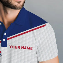 Load image into Gallery viewer, Personalized Texas flag patriotic golf white Mens golf polo shirts custom mens golf wears NQS9357