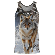 Load image into Gallery viewer, Coyote Hunting american flag patriotic Custom Name 3D All over print shirts NQSD126