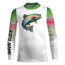 Load image into Gallery viewer, Rainbow Trout Fishing Scales Custom long sleeve Fishing Shirt, Personalized Trout Fishing Jerseys NQS574