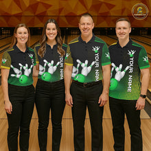 Load image into Gallery viewer, Yellow and Green pattern Bowling shirts For Women Custom Team Bowling Jerseys, Gift For Bowler NQS11244