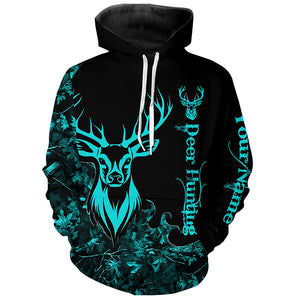 Deer Hunting serenity blue Camo Customize Name 3D All Over Printed Shirts Personalized Hunting gifts NQS2628