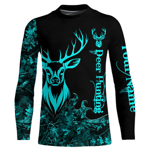 Deer Hunting serenity blue Camo Customize Name 3D All Over Printed Shirts Personalized Hunting gifts NQS2628