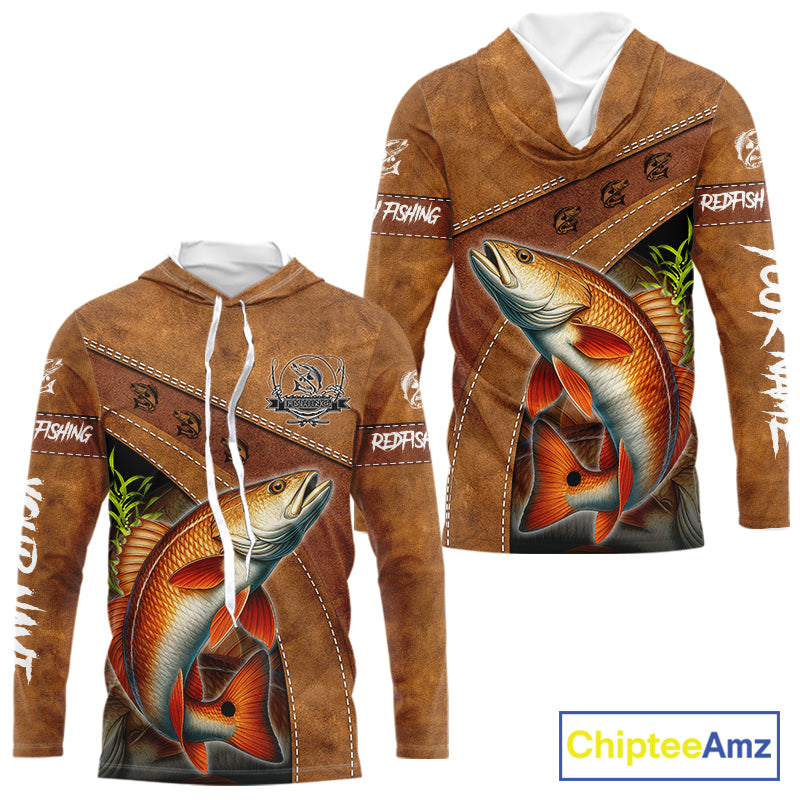 Redfish fishing UV protection custom name fishing shirts, performance shirts for men, women, kid NQS11458