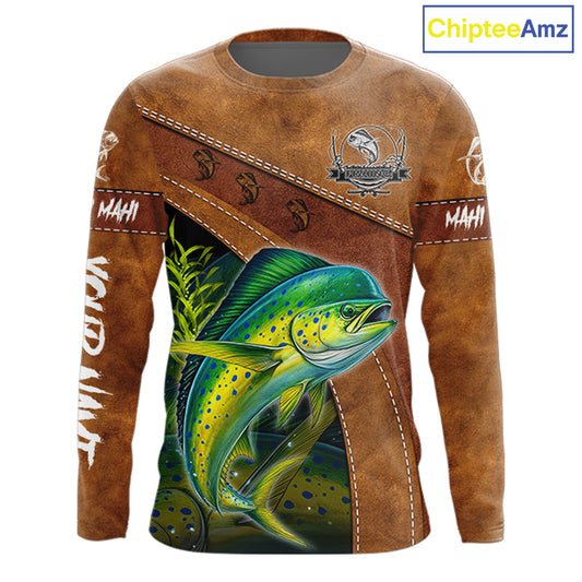 Mahi Mahi fishing UV protection custom name fishing shirts, performance shirts for men, women, kid NQS11459