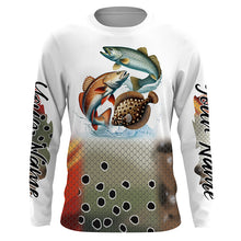 Load image into Gallery viewer, Texas inshore slam Fishing Redfish, speckled trout, flounder fishing scales Custom fishing jerseys NQS2950