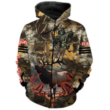 Load image into Gallery viewer, Elk Hunting Camo Grim Reaper Bow Hunting Archery Custom Name 3D All over print shirts NQS722