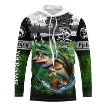 Load image into Gallery viewer, Largemouth bass Fishing UV protection Custom long sleeves fishing shirt for men, women, Kid NQS2650