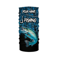 Load image into Gallery viewer, Chinook salmon Fishing jersey blue camo Custom UV protection long sleeves fishing shirts NQS5773