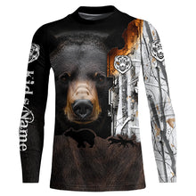 Load image into Gallery viewer, Black bear hunting dog winter camo Customize 3D All Over Printed Shirts Personalized hunting apparel NQS1689