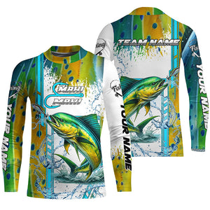 Mahi Mahi fishing green scales custom Mahi mahi fishing team jerseys, Dorado fishing apparel NQS8747