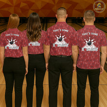 Load image into Gallery viewer, Customized Retro Bowling Team Shirts For Men That's some bowshit Funny Bowling Pattern Jerseys| Red NQS11509