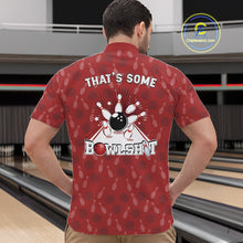 Load image into Gallery viewer, Customized Retro Bowling Team Shirts For Men That's some bowshit Funny Bowling Pattern Jerseys| Red NQS11509