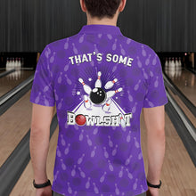 Load image into Gallery viewer, Custom Retro Bowling Team Shirts For Men That's some bowshit Funny Bowling Pattern Jerseys | Purple NQS11510