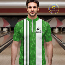 Load image into Gallery viewer, Custom Retro Bowling Team Shirts For Men That's some bowshit Funny Bowling Pattern Jerseys | Green NQS11511