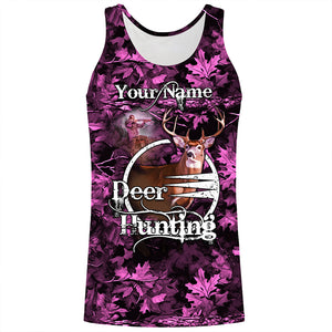 Deer hunting pink camo Custom Name  3D Full Printing hunting shirts, hunting apparel for deer hunter NQS1858