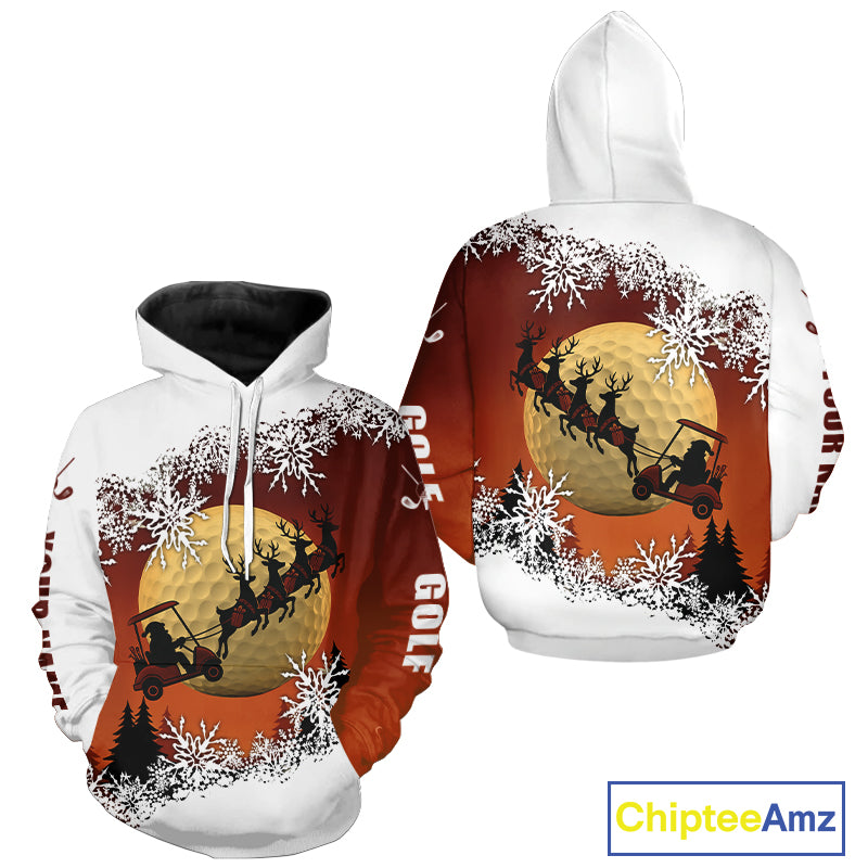 Christmas Golf Hoodies Custom Santa Golf Outfit, Christmas Golf Gifts NQS10926