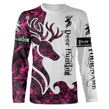 Load image into Gallery viewer, Deer Hunting Pink Camo Customize Name 3D All Over Printed Shirts Personalized Hunting gift For Women NQS630