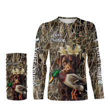 Load image into Gallery viewer, Duck Hunting dog Labrador Retriever Camo Waterfowl Custom Name 3D hunting shirts NQS745