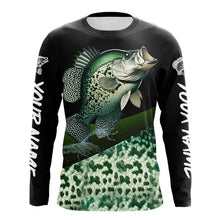 Load image into Gallery viewer, Personalized Crappie scales Fishing jerseys, Crappie Custom Long Sleeve performance Fishing Shirts NQS3527
