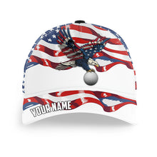 Load image into Gallery viewer, American flag Eagle Golf ball White Golfer hat custom patriotic golf hats, gifts for golfers NQS8355