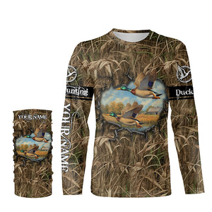 Duck hunt camouflage Customize Name 3D All Over Printed duck hunting Shirts NQS1053