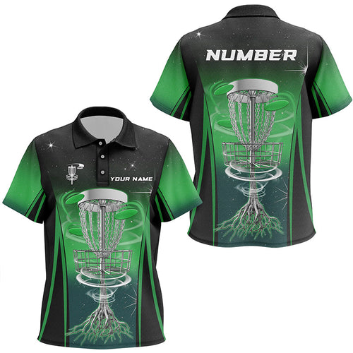 Gradient Green Light Kid Disc golf polo shirts custom Disc golf outfit, Kid disc golf apparel NQS7359