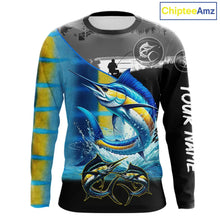 Load image into Gallery viewer, Marlin fishing scales customize performance long sleeves Fishing shirts, Marlin fishing jerseys NQS11563