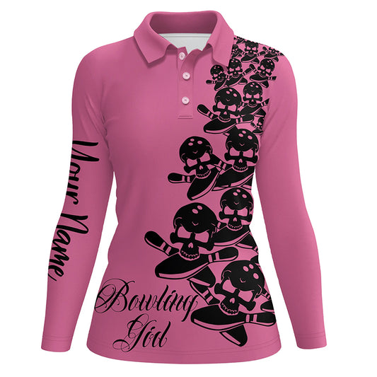 personalized bowling shirt for women – custom name design side view