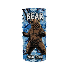 Load image into Gallery viewer, Bear hunter big game hunting blue camouflage Customize Name 3D All Over Printed Shirts NQS4009