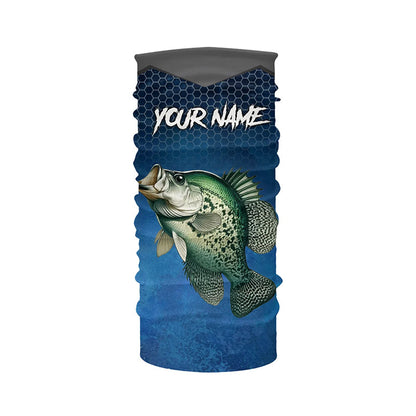 Blue camo Crappie fishing Custom performance long sleeve team Crappie fishing tournament shirts NQS7717